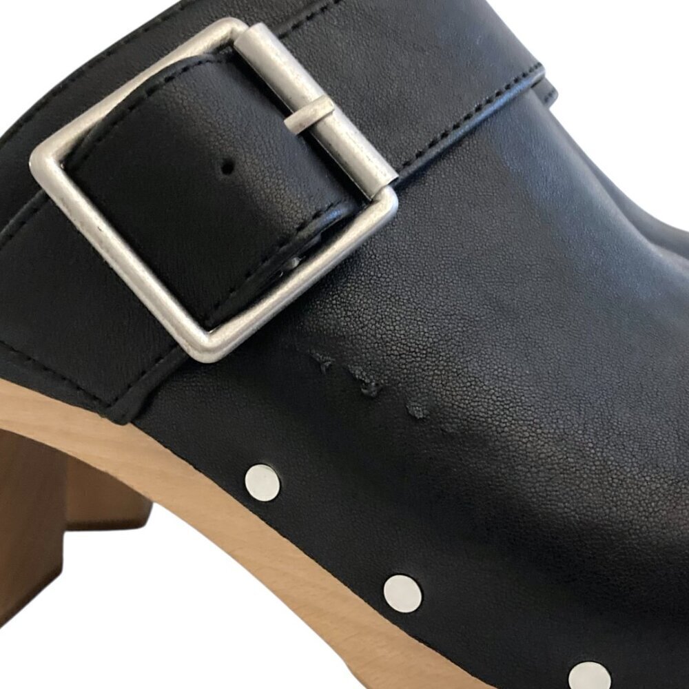 PAIGE Rosie Leather Wood Clogs - Picture 9 of 9